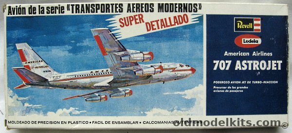 Revell 1/140 American Air Lines Boeing 707 Astrojet - Lodela Issue, H244 plastic model kit